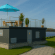 grijs trafohuisje, duostation grey, dakterras